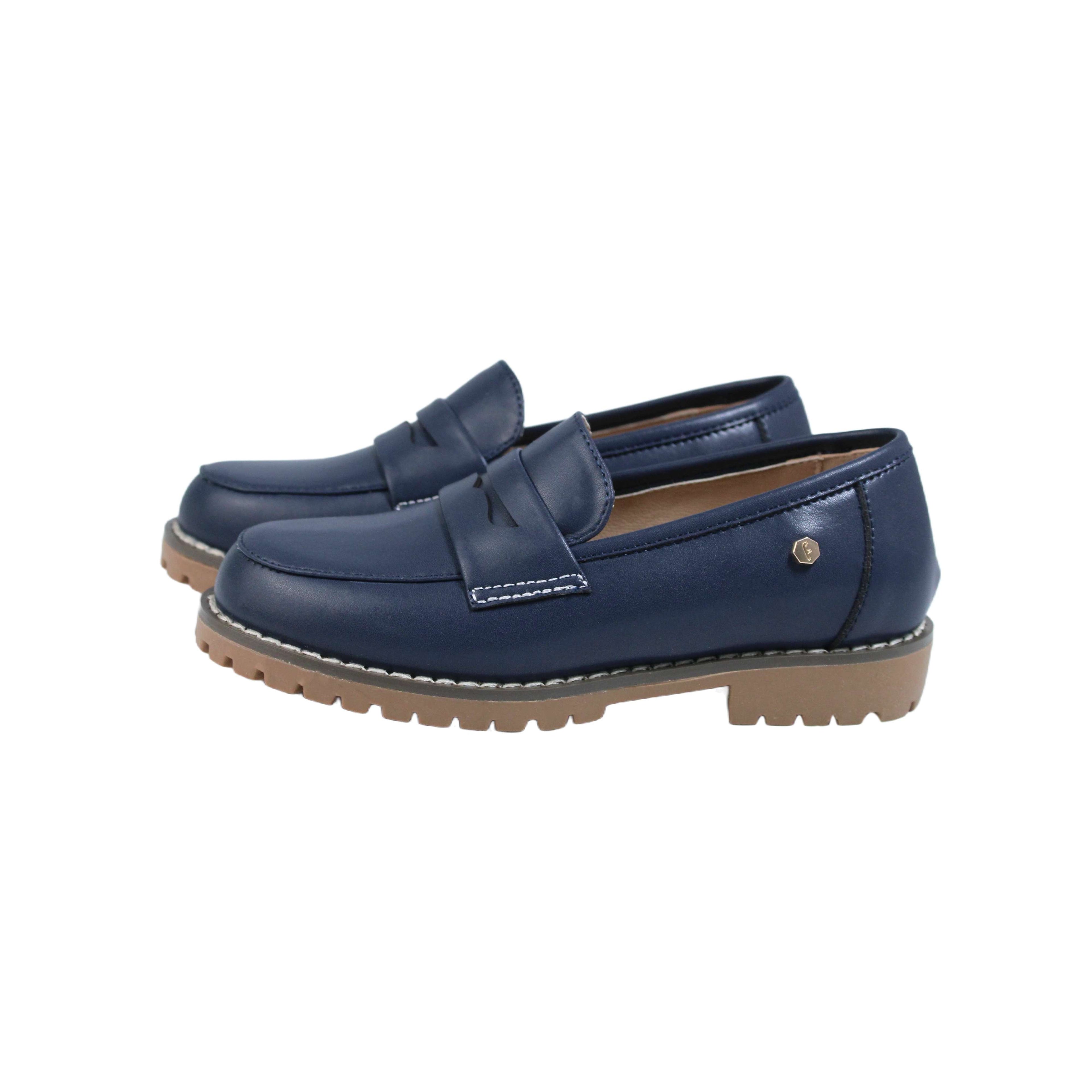 Navy Leather