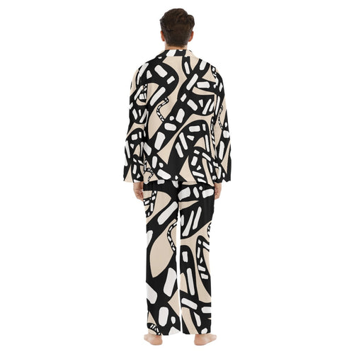 ABEILLE CREATIONS- Mandla Design – Men’s Long Sleeve Pajama 2-Piece Set