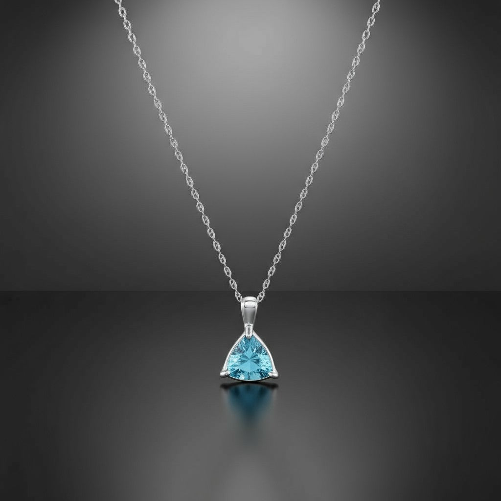 Infinity Pendant<br>Trilliant Cut • Small 8mm