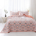 Kasentex 100% Cotton Summer Ultra Soft Floral Design 3 Piece Reversible Bedding Set, Room Decor, Graduation Gifts
