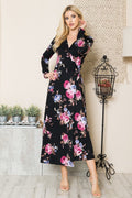 Floral Maxi Wrap Dress