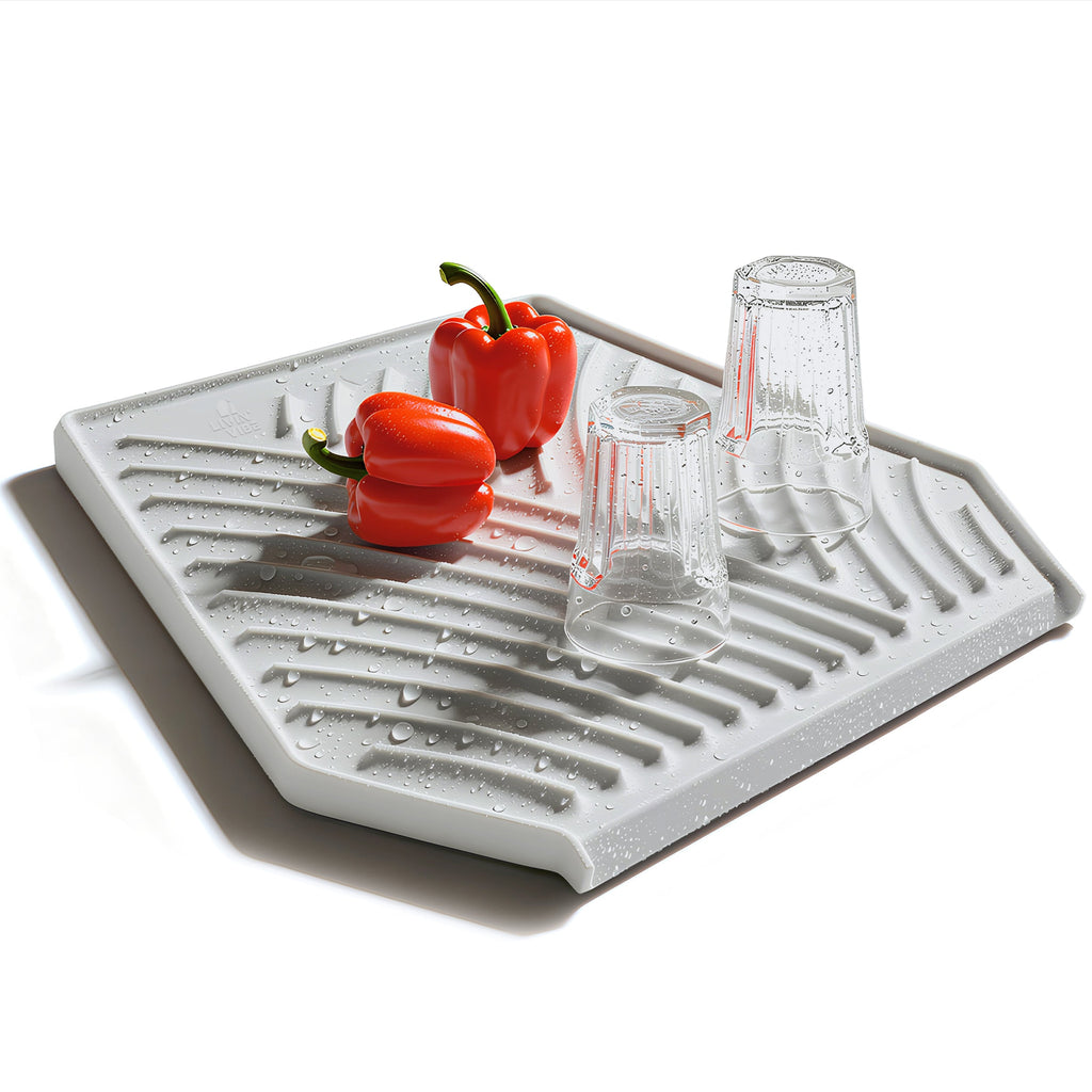 Silicone Dish Drying Mat 19.3’’ x 13’  Greige