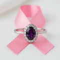 Eternity Ring with Halo<br>Oval • 7x5mm