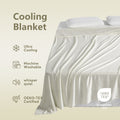 KASENTEX Summer Cooling Blanket, Silky Ultra Soft Breathable Bedding, Hypoallergenic All Season Lightweight Blankets