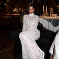 Lana White Lace Corset Maxi Dress