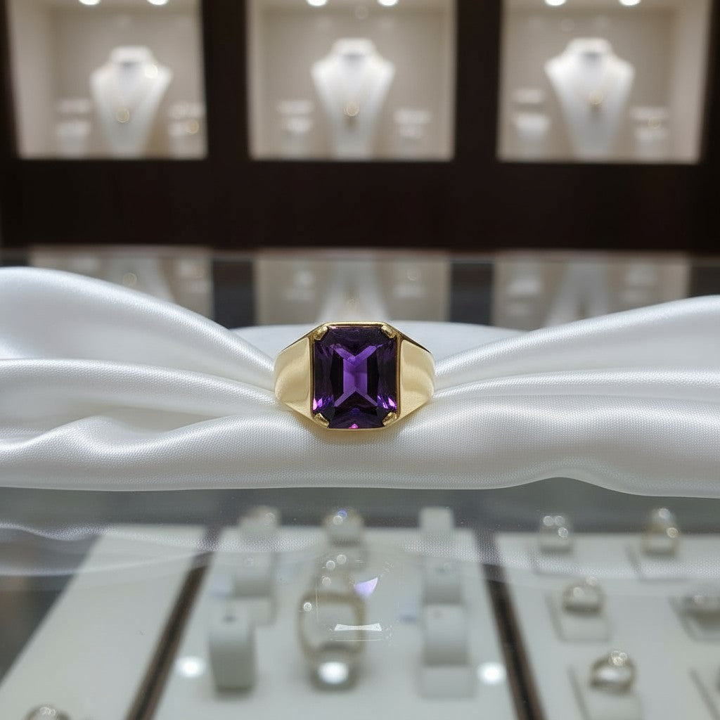 Radiant Life Cremation Ring (For Men)<br> Radiant Cut • 12X10MM