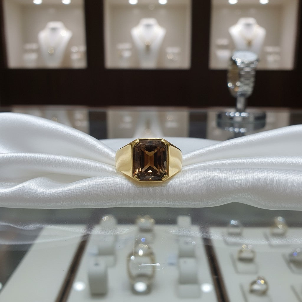 Radiant Life Cremation Ring (For Men)<br> Radiant Cut • 12X10MM