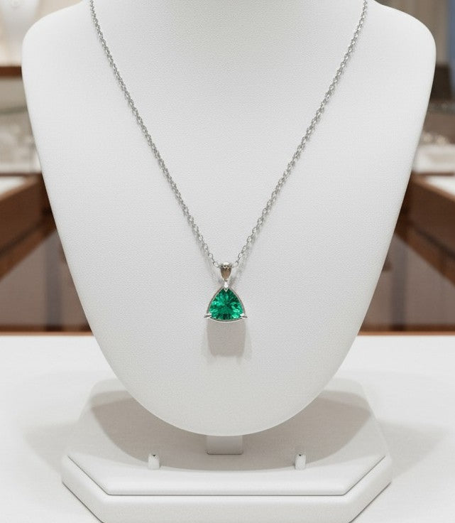 Infinity Pendant<br>Trilliant Cut • Small 8mm