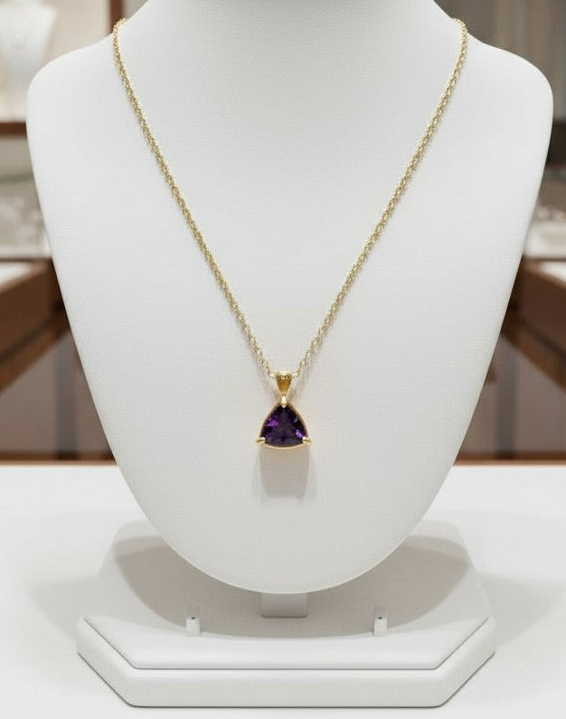 Infinity Pendant<br>Trilliant Cut • Small 8mm