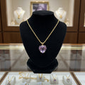 Cherished Memories Pendant<br>Heart Checkered Cut Cremation • 15mm